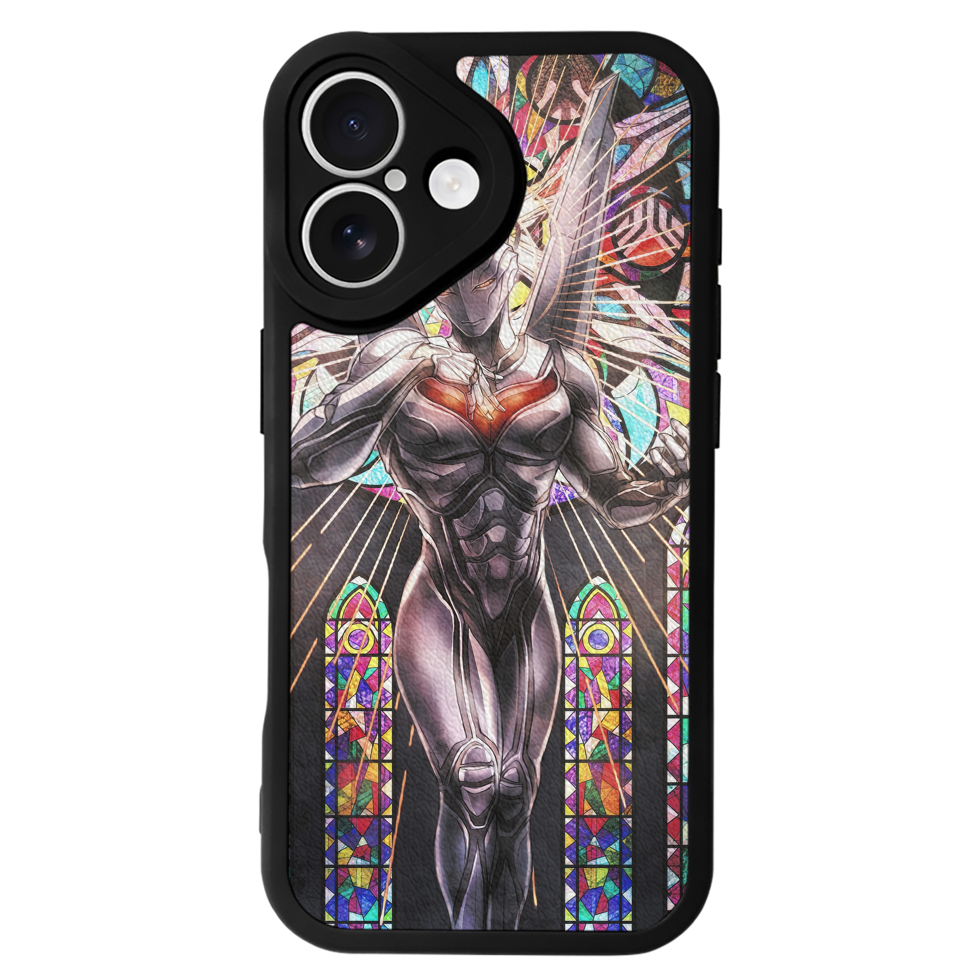 （画像用） ウルトラマン Ultraman 【iPhone 16シリーズ対応】シリコンスマホケース（レザー調） 材質：シリコン